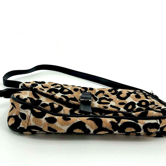 TOPSHOP Zambia Shoulder Bag Textured Leopard Print Leather Adjustable Strap - Picture 5 of 10
